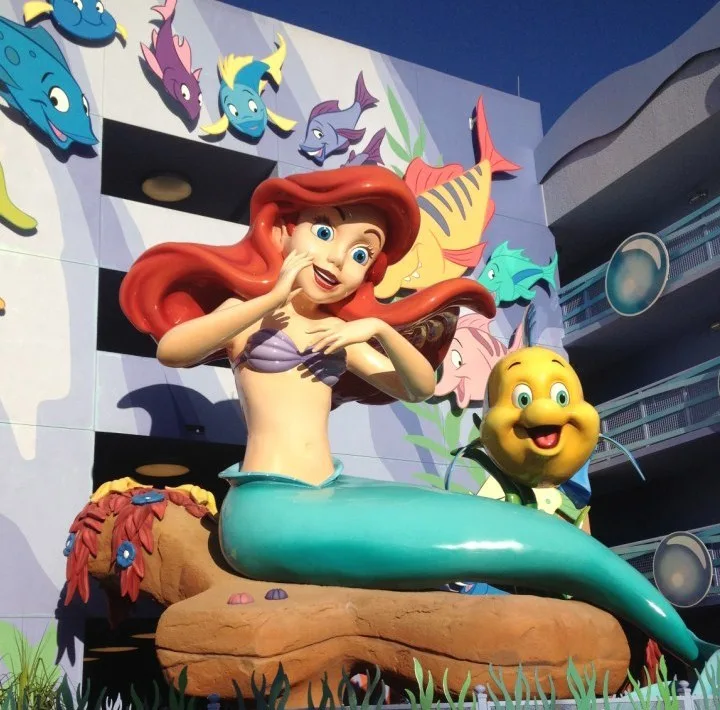 ariel statue at art of animation resort Disney World - a disney value resort