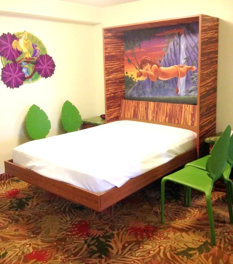 Bed with SImba Headboard in the Lion King Family Suite at Disney's Art of Animation Resort