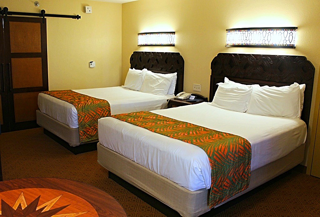 Walt Disney World Caribbean Beach Resort Room with two beds