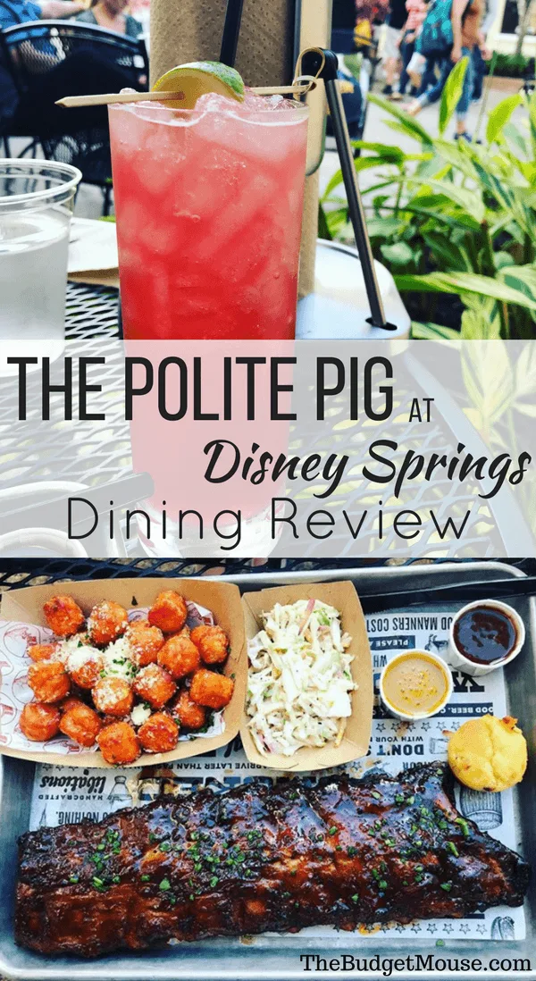 The Polite Pig at Disney Springs Dining Review Pinterest Image