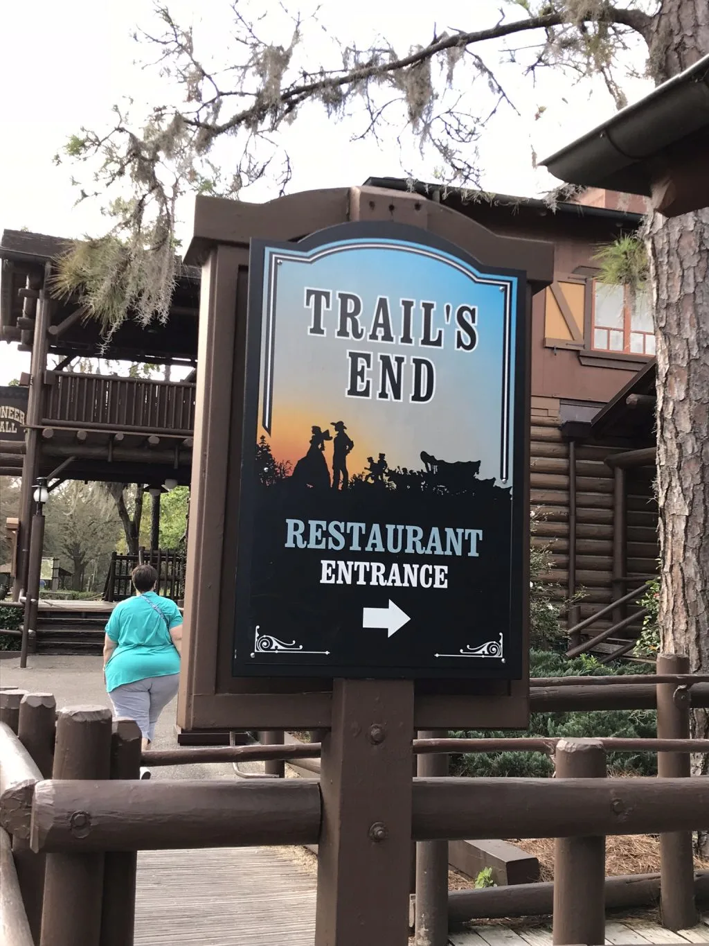 Trail's End Restaurant Entrance Sign