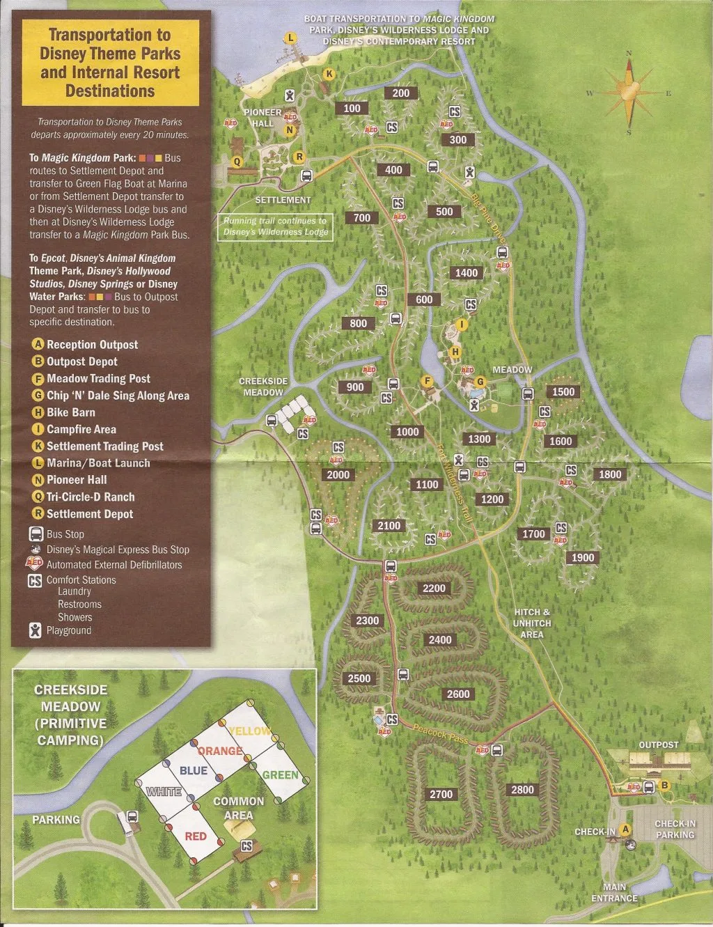 Fort Wilderness Campground Map