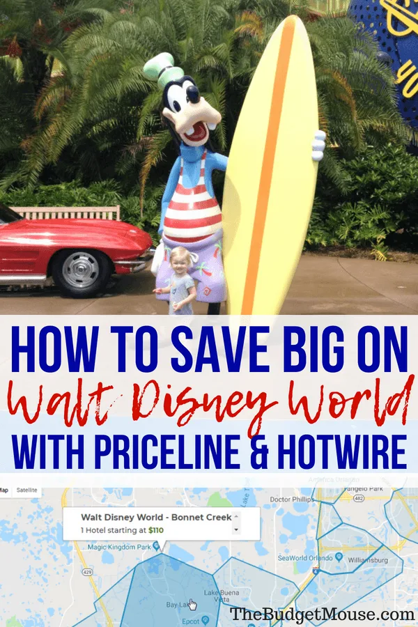 How to save BIG on Disney World with Priceline and Hotwire pinterest image