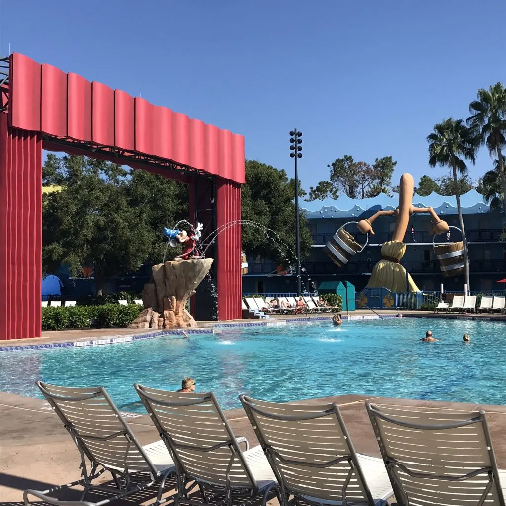 Pool area at Disney's All-Star Movies Resort