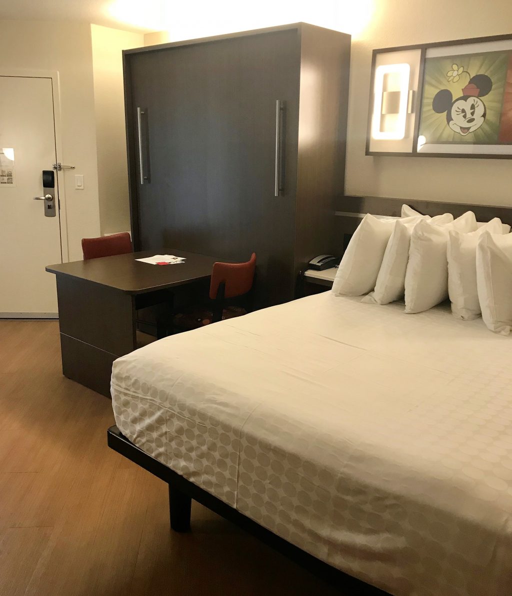 Murphy bed unit in an All Star Movies Resort refurbished room
