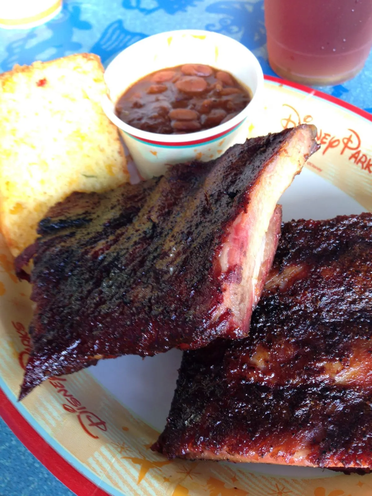 flame tree barbecue ribs and baked beans
