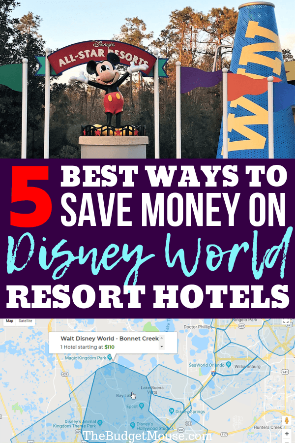 The 5 BEST ways to save money on Disney World resorts all rounded up in one post. Learn the best hacks and tricks for saving money at Disney World on-property resort hotels! Staying at a Disney resort doesn't have to cost a fortune. #disneyworldhacks #disneyworldonabudget #disneyworldtips #disneyresorts #disneyworldhotels #disneyonproperty #disneyworldonproperty