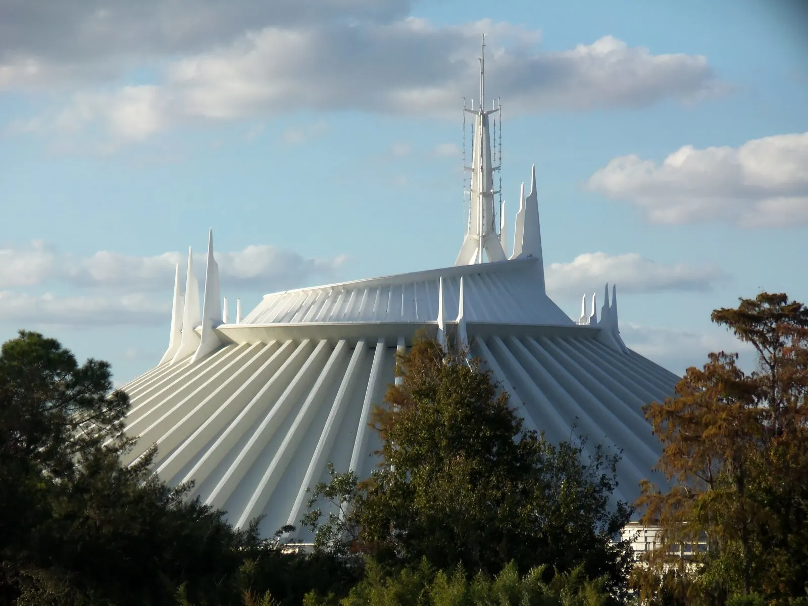 exterior of space mountain building