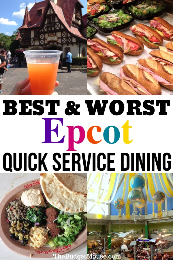 Best and Worst Epcot Quick Service Dining Pinterest Image