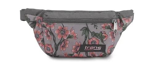 grey floral fanny pack