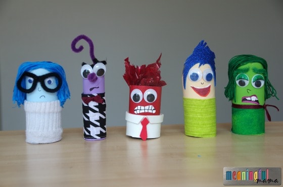 Inside Out Themed Toilet Paper Roll Craft