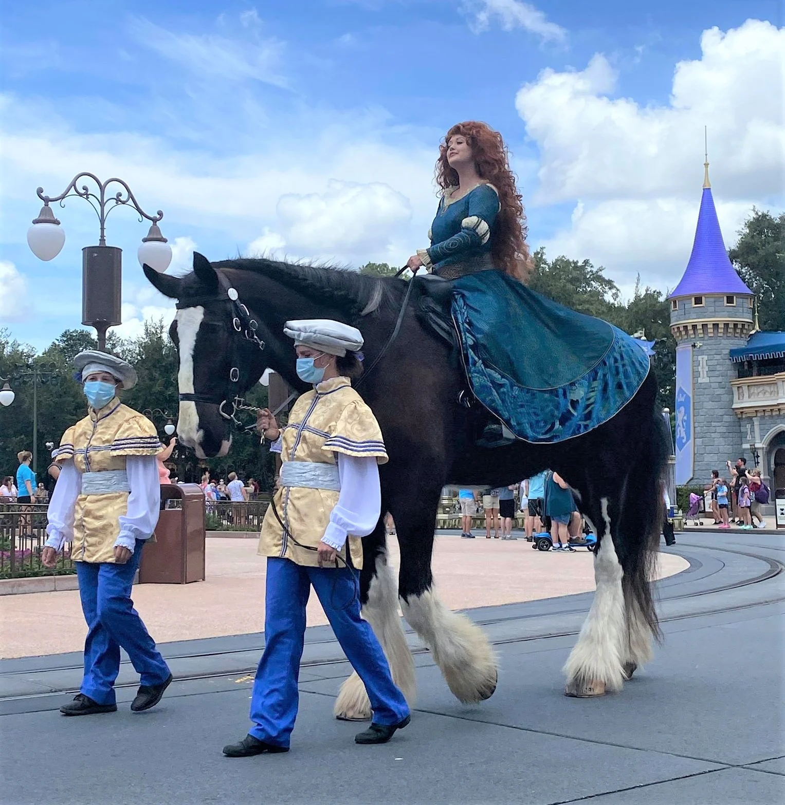 merida riding a horse in magic kingdom