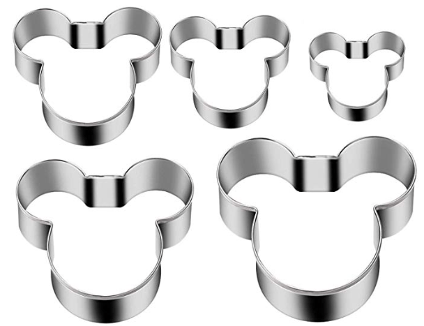 set of five mickey mouse cookie cutters