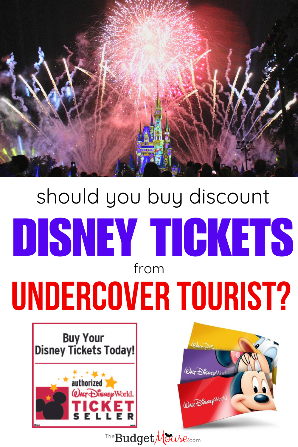 DISCOUNT DISNEY WORLD TICKETS FROM UNDERCOVER TOURIST PIN