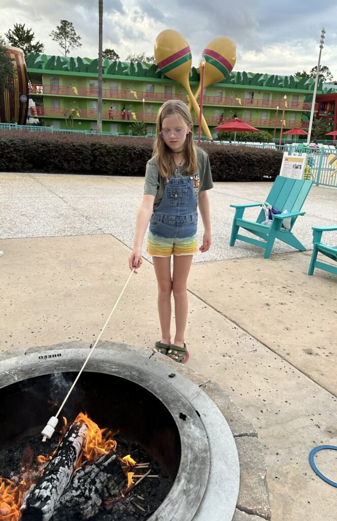 roasting marshmallows at disney value resorts