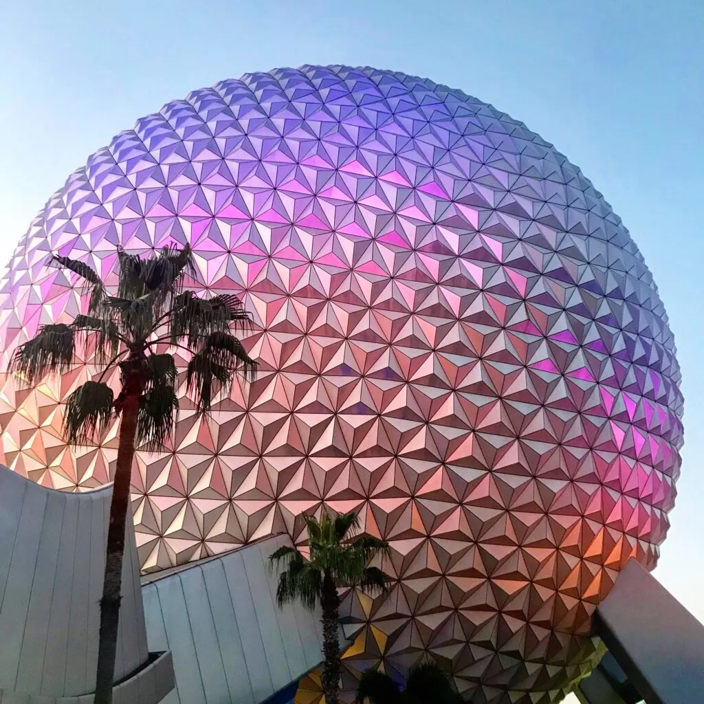 spaceship earth epcot colors