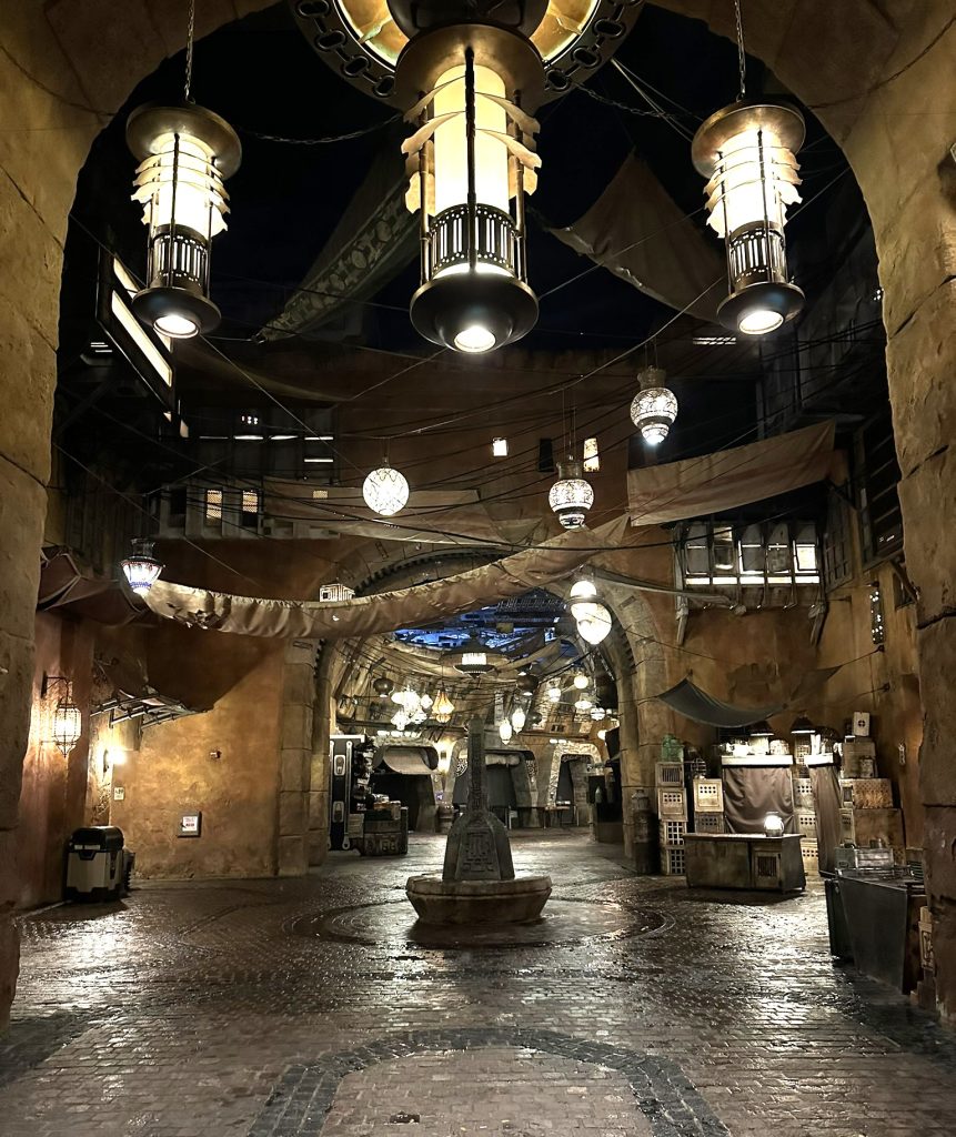 galaxy's edge at night