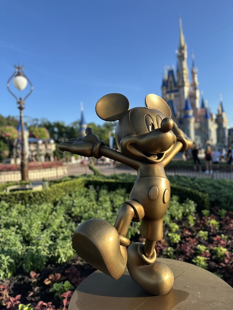mickey mouse statue at magic kingdom