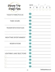 Printable planning pages to simplify your days